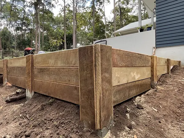 timber retaining walls sunshine coast